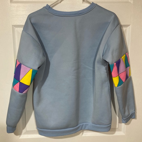 Flying Paper Plane Graphic Colorblock Sweatshirt Abstract Geometric soft comfy - Picture 7 of 11